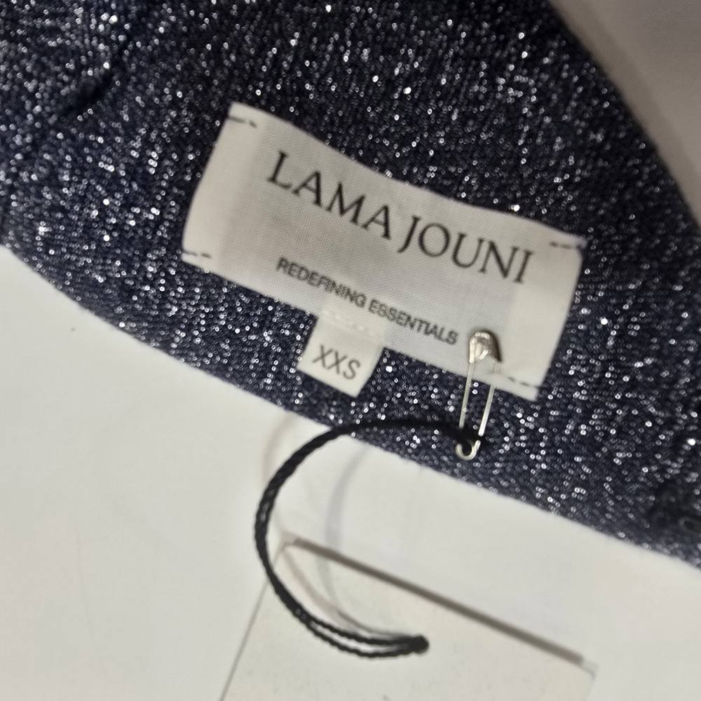 Lama Jouni Bandeaux Maxi Dress in Blue Shimmer - Picture 9 of 11